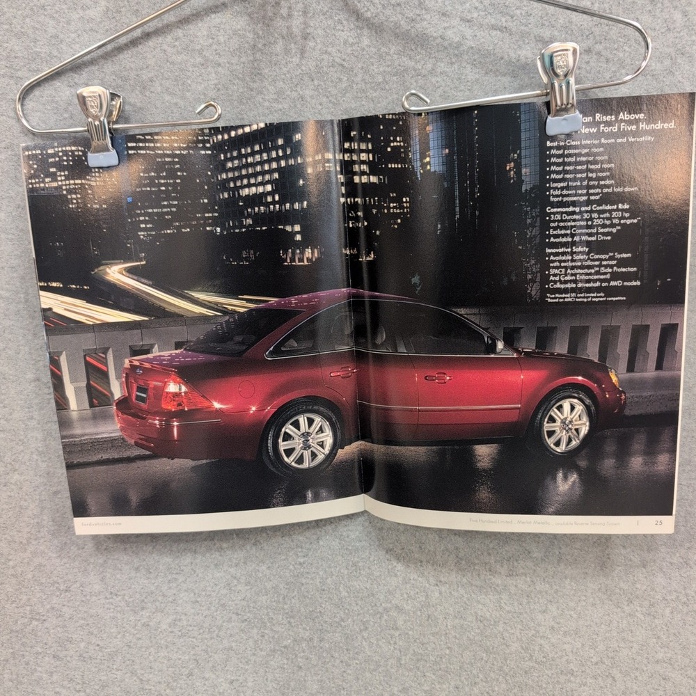 2005 Ford Five Hundred Dealer's Brochure Original Car Sales Advertising Book - Picture 3 of 3